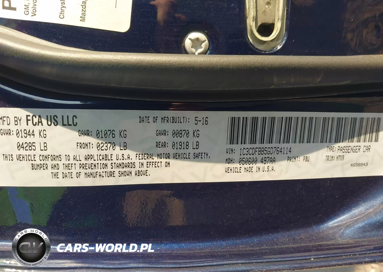 2016 Dodge Dart Sxt VIN:1C3CDFBB5GD764114 - 9