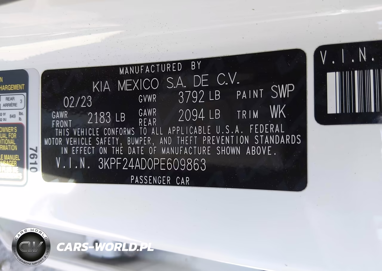 2023 Kia Forte Lxs VIN:3KPF24AD0PE609863 - 9
