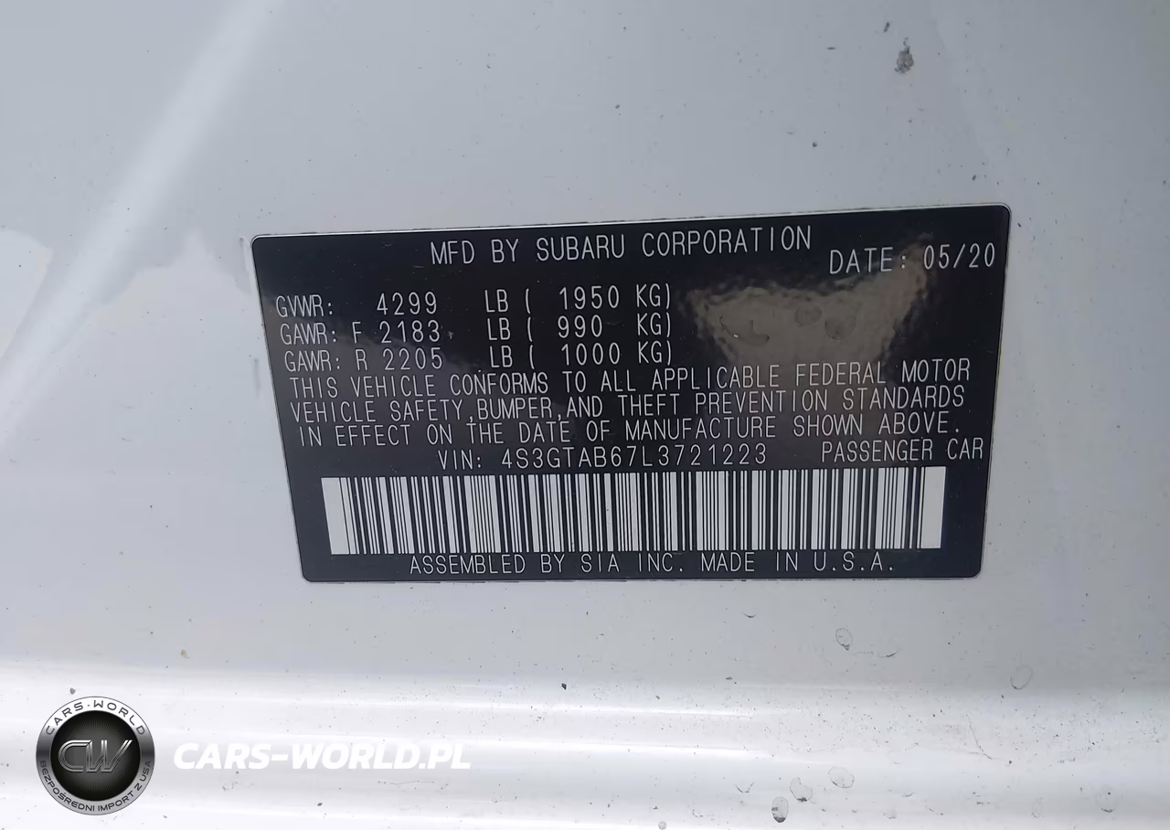 2020 Subaru Impreza 5-Door VIN:4S3GTAB67L3721223 - 9
