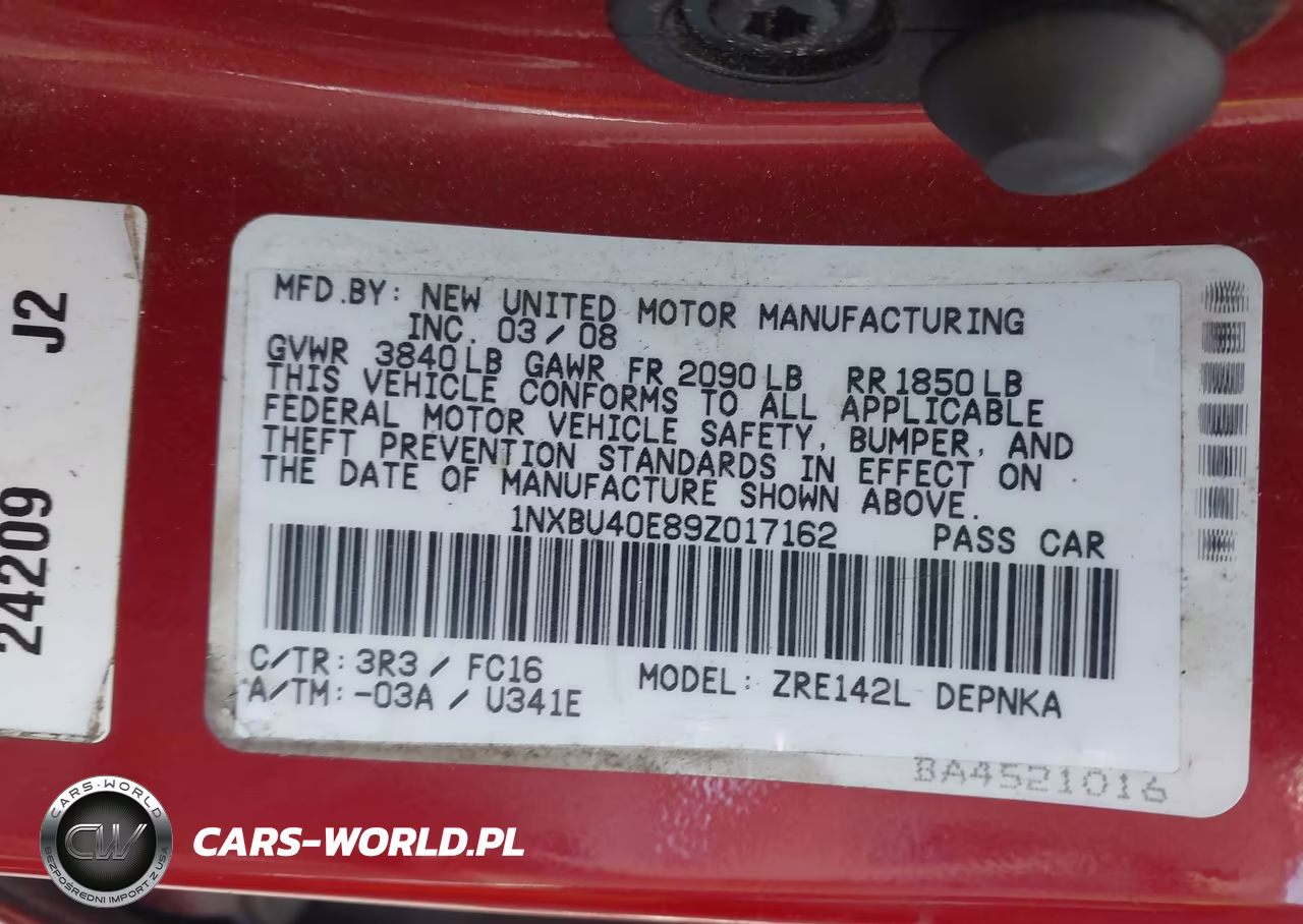 2009 Toyota Corolla Xle VIN:1NXBU40E89Z017162 - 9