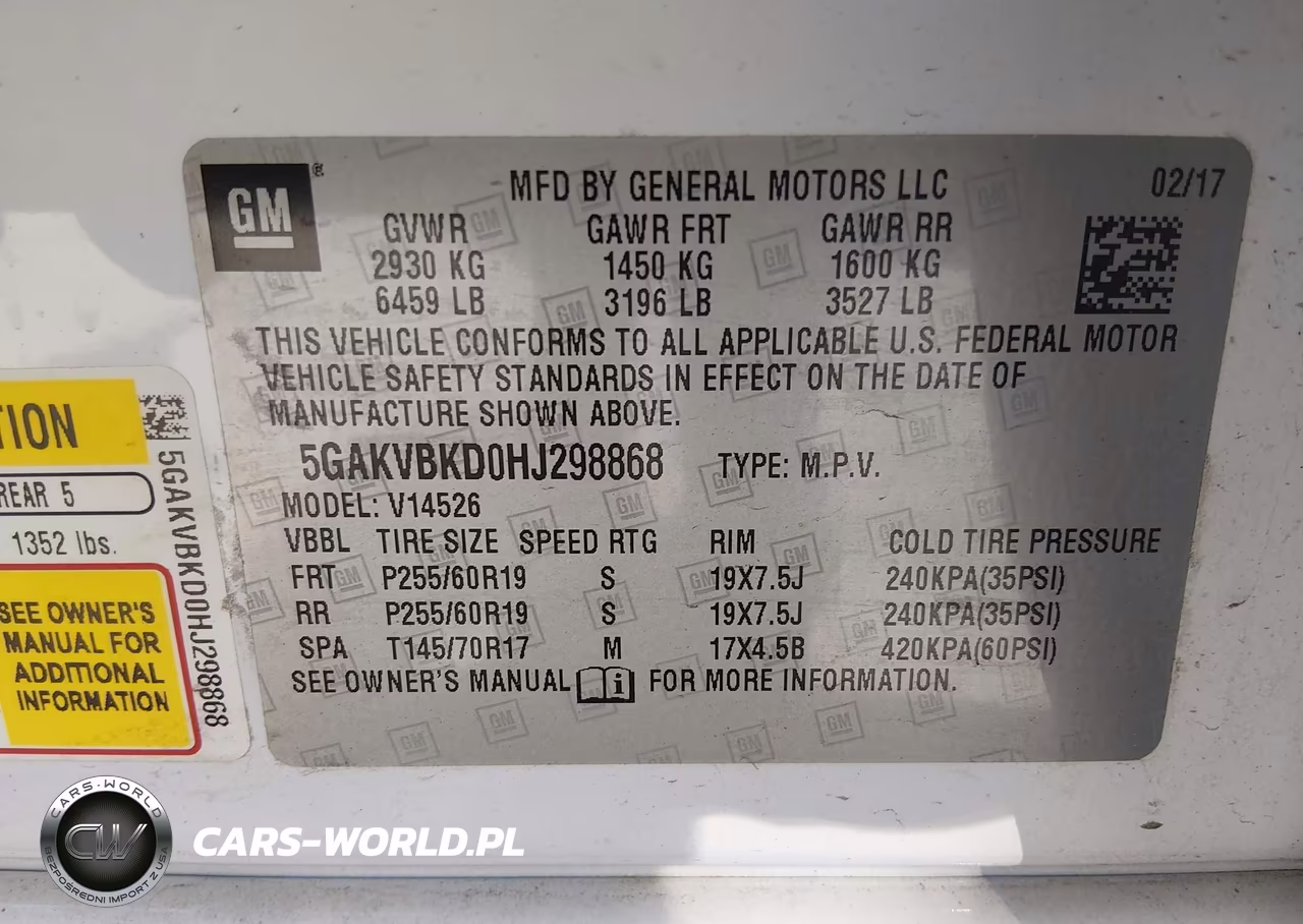 2017 Buick Enclave Leather VIN:5GAKVBKD0HJ298868 - 9