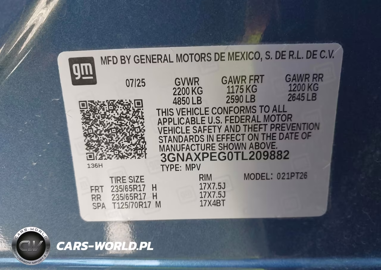2026 Chevrolet Equinox Awd Lt VIN:3GNAXPEG0TL209882 - 9