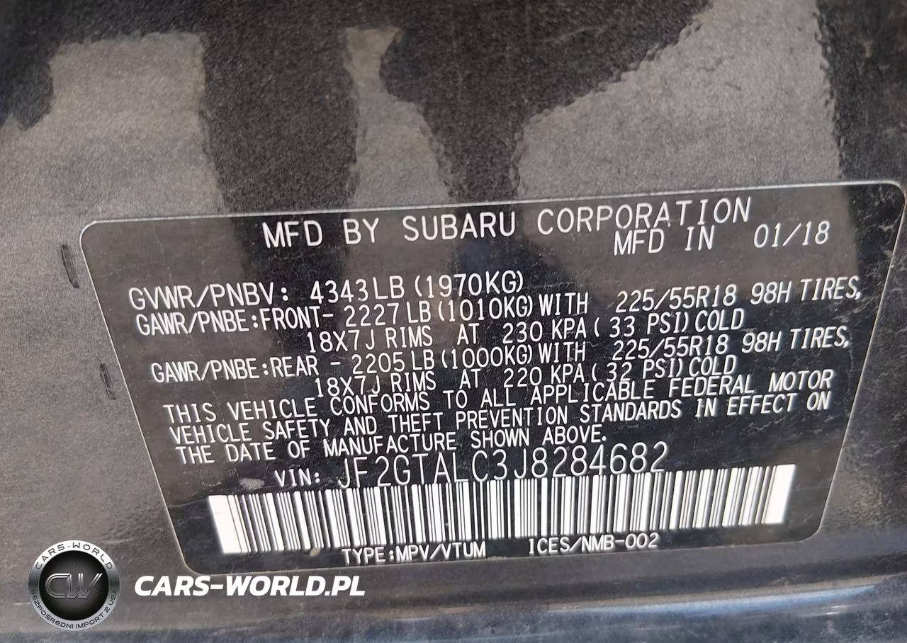 2018 Subaru Crosstrek Limited VIN:JF2GTALC3J8284682 - 9
