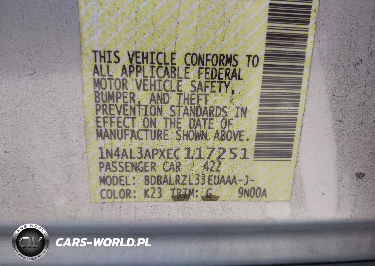 2014 Nissan Altima 2.5 S VIN:1N4AL3APXEC117251 - 9