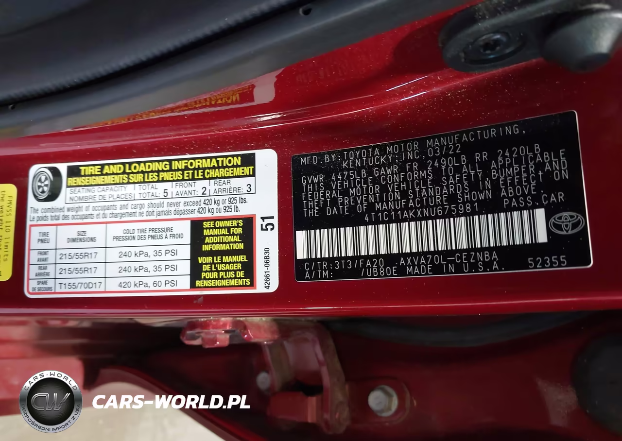 2022 Toyota Camry Le VIN:4T1C11AKXNU675981 - 9