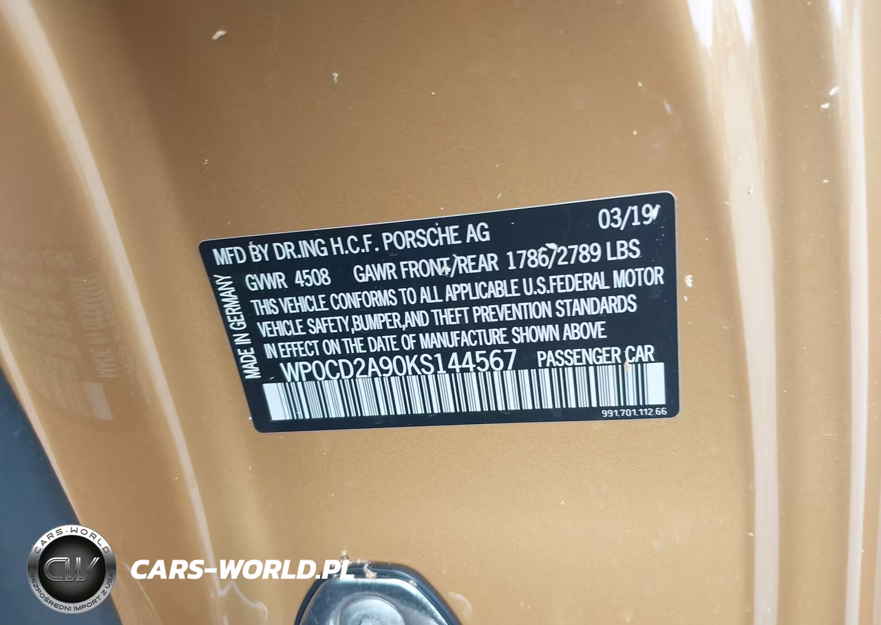2019 Porsche 911 Turbo VIN:WP0CD2A90KS144567 - 9
