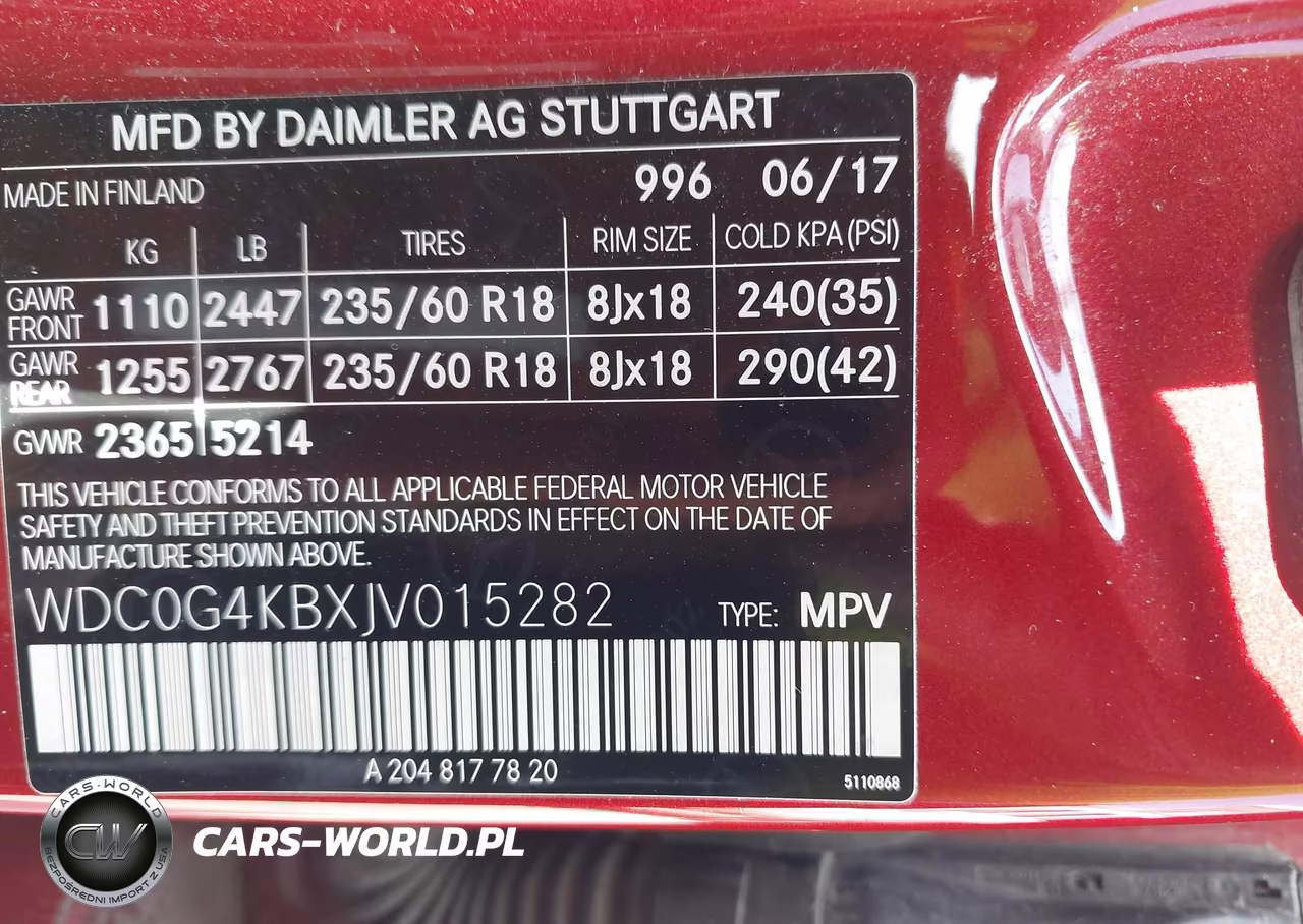 2018 Mercedes-Benz Glc 300 4Matic VIN:WDC0G4KBXJV015282 - 9