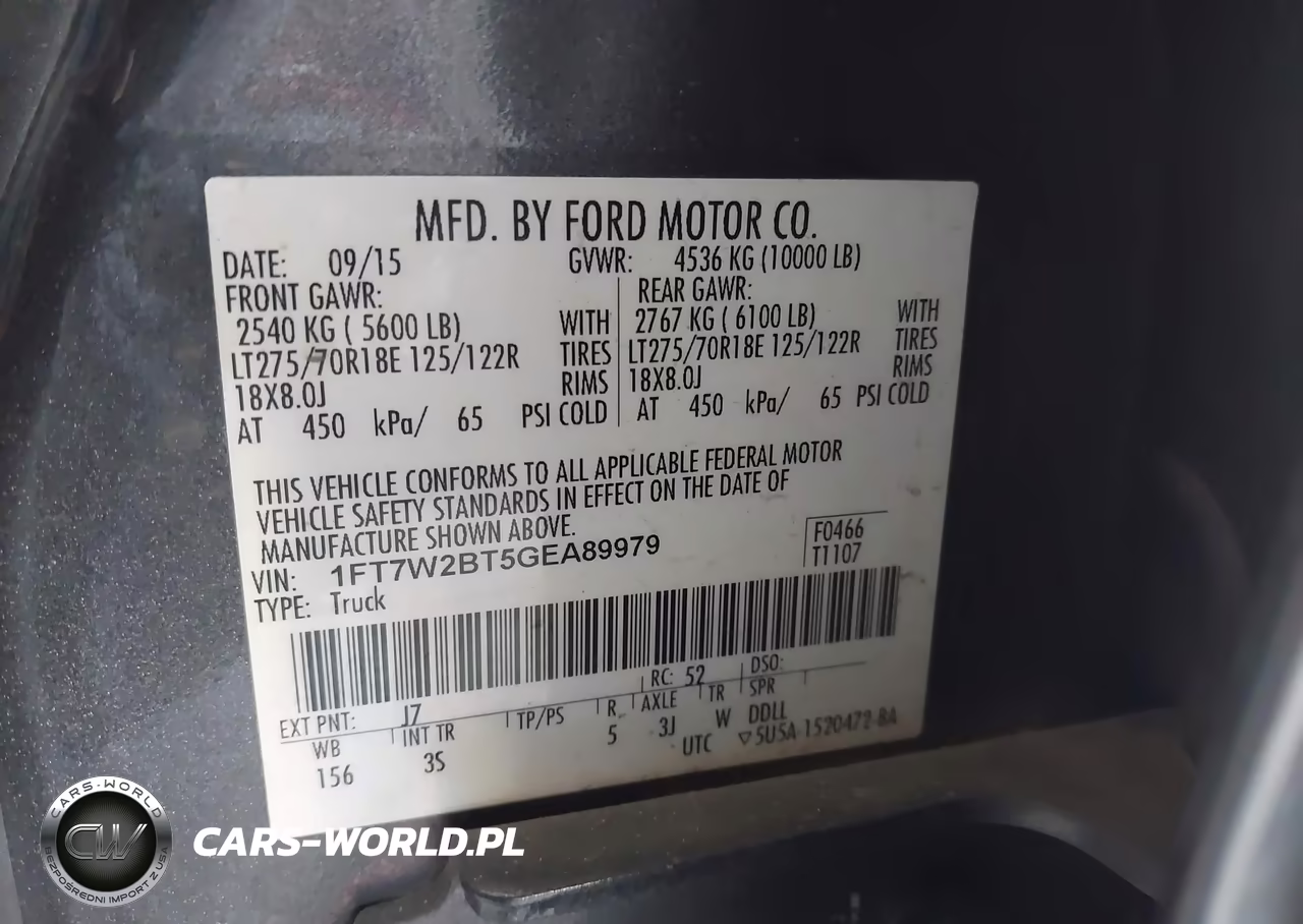 2016 Ford F-250 Xlt VIN:1FT7W2BT5GEA89979 - 9