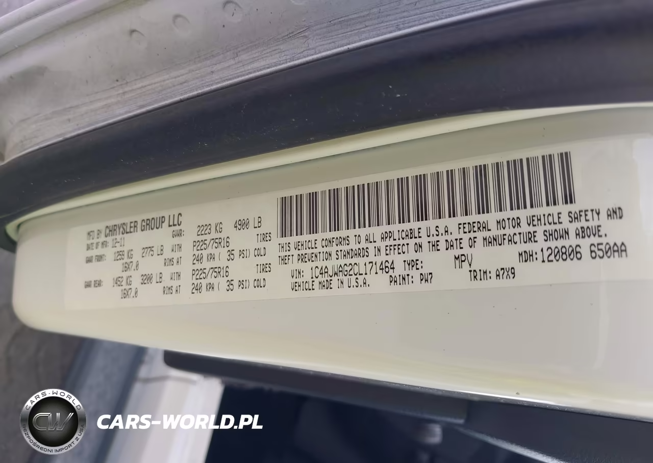 2012 Jeep Wrangler Sport VIN:1C4AJWAG2CL171464 - 9