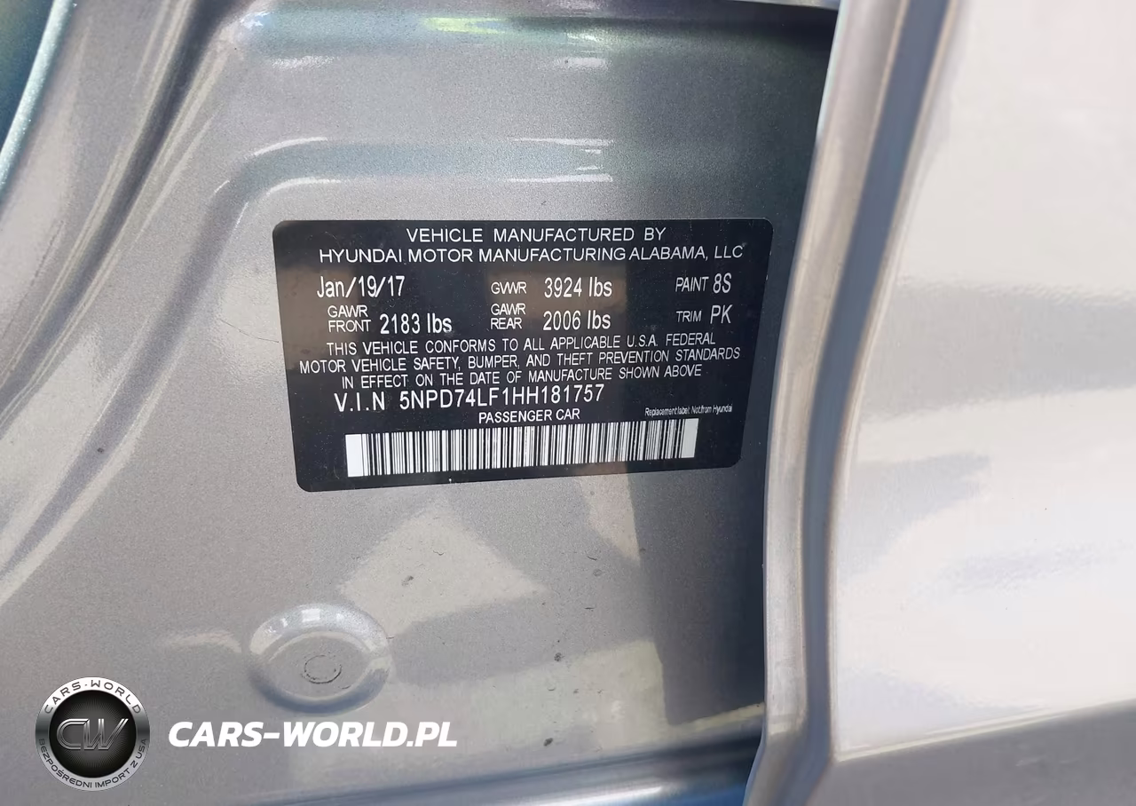 2017 Hyundai Elantra Se VIN:5NPD74LF1HH181757 - 9