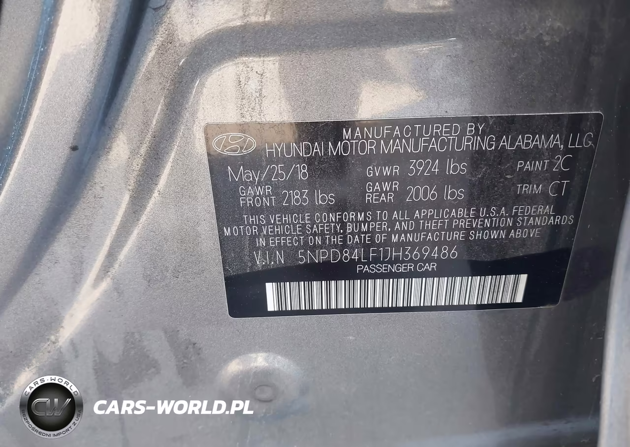 2018 Hyundai Elantra Sel VIN:5NPD84LF1JH369486 - 9