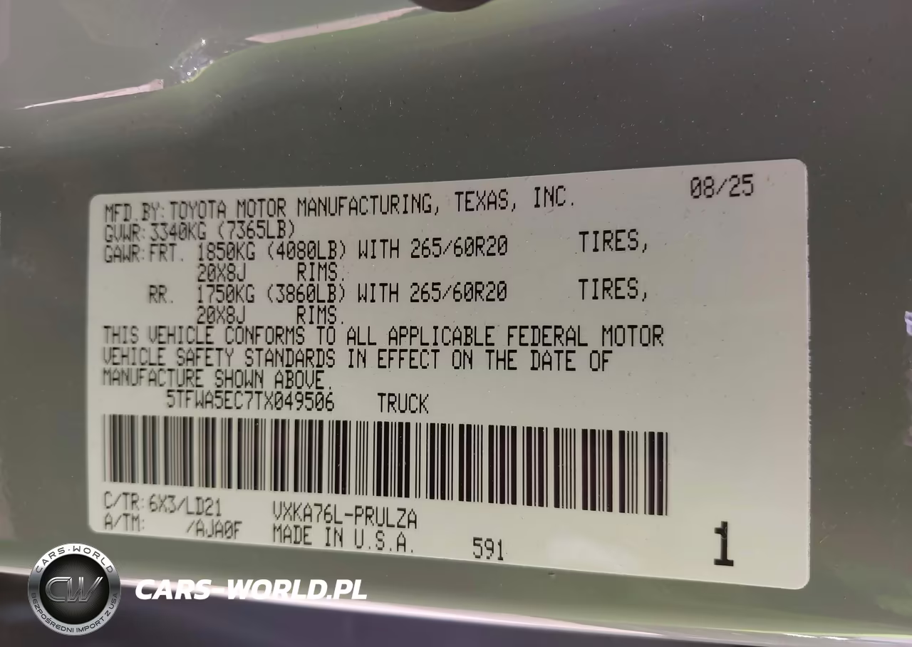 2026 Toyota Tundra Limited Crewmax 6.5' Bed VIN:5TFWA5EC7TX049506 - 9