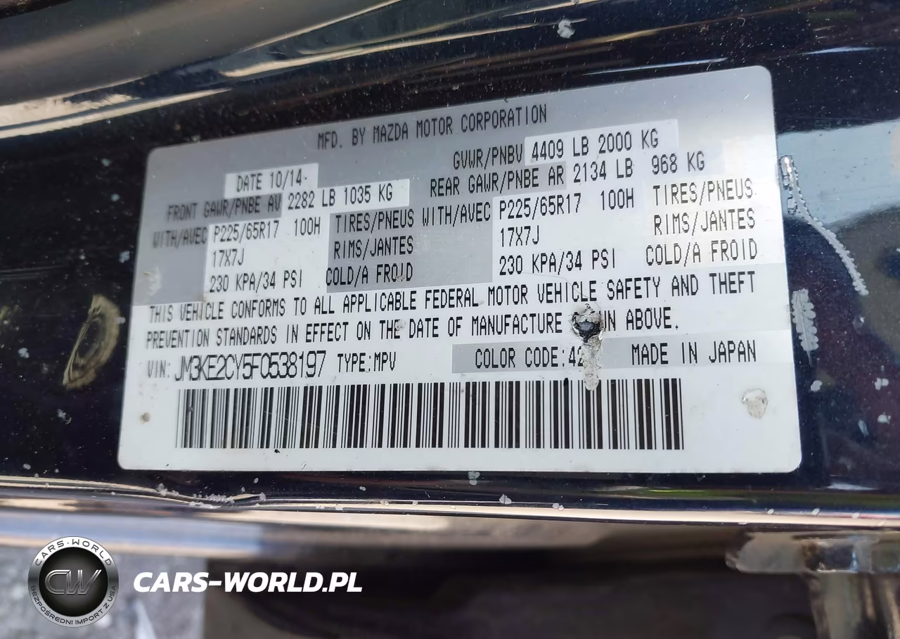 2015 Mazda Cx-5 Touring VIN:JM3KE2CY5F0538197 - 9