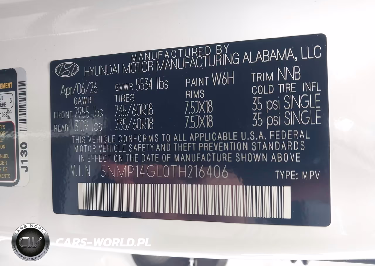 2026 Hyundai Santa Fe Se VIN:5NMP14GL0TH216406 - 9