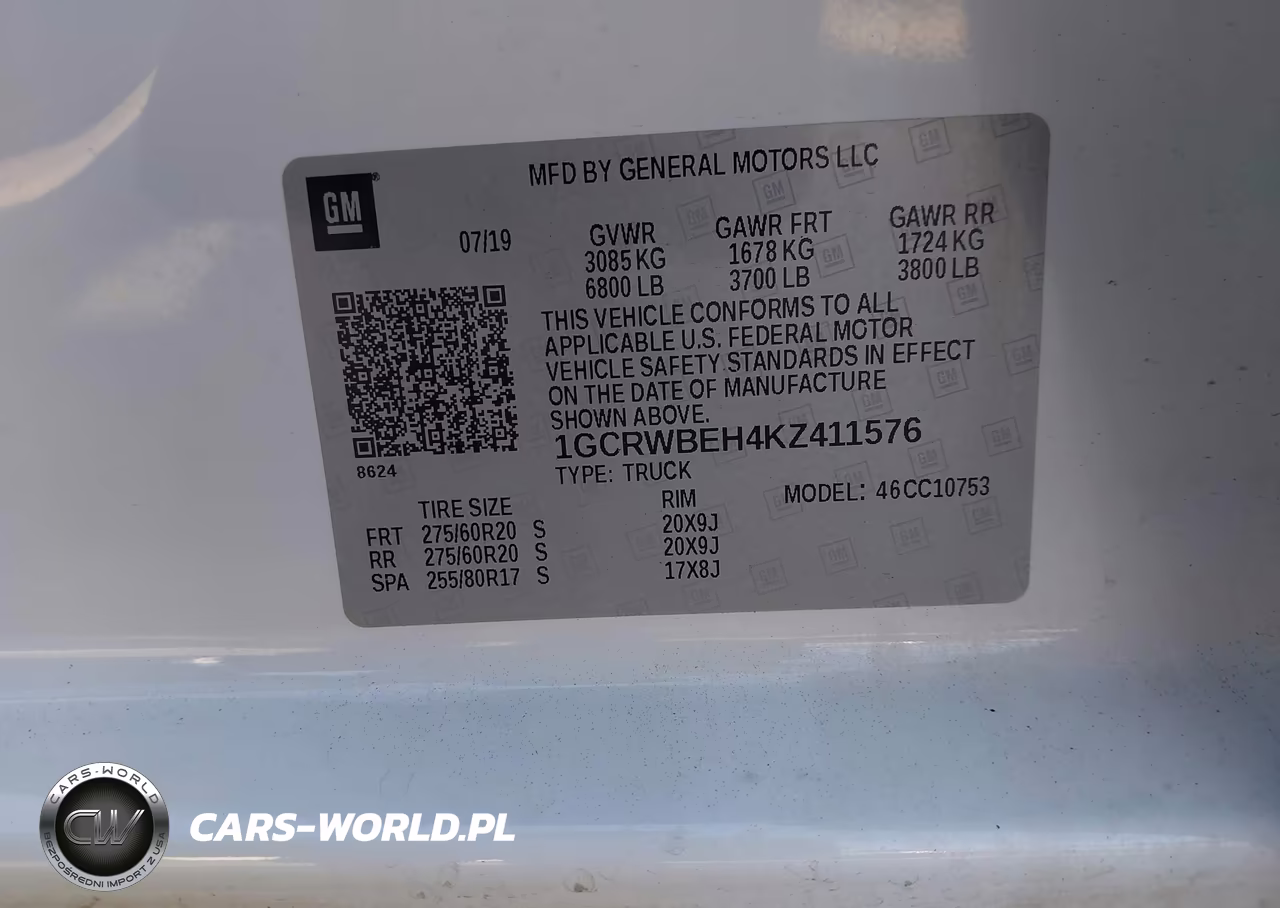 2019 Chevrolet Silverado 1500 Custom VIN:1GCRWBEH4KZ411576 - 9