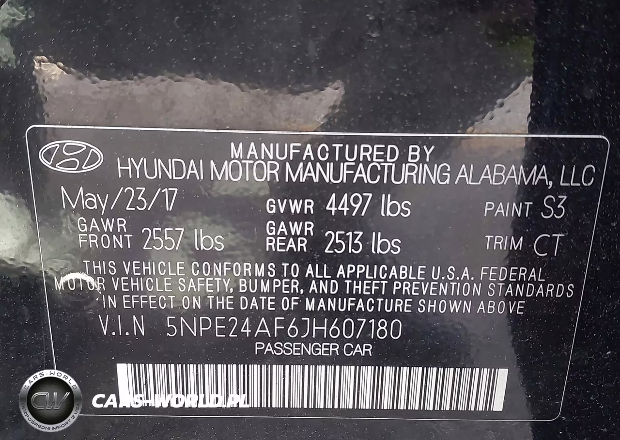 2018 Hyundai Sonata Se VIN:5NPE24AF6JH607180 - 9