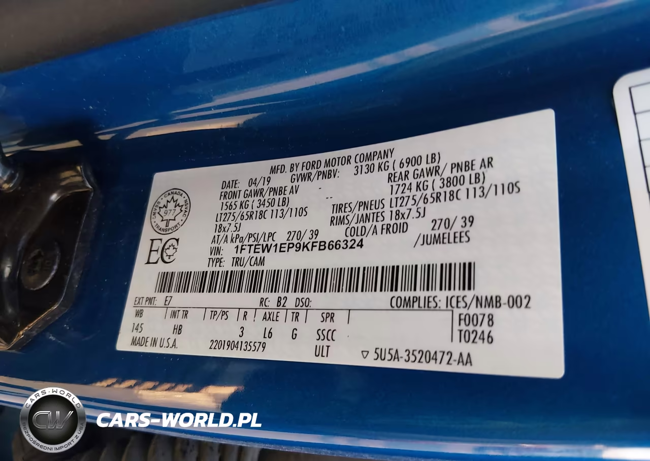 2019 Ford F-150 Lariat VIN:1FTEW1EP9KFB66324 - 9
