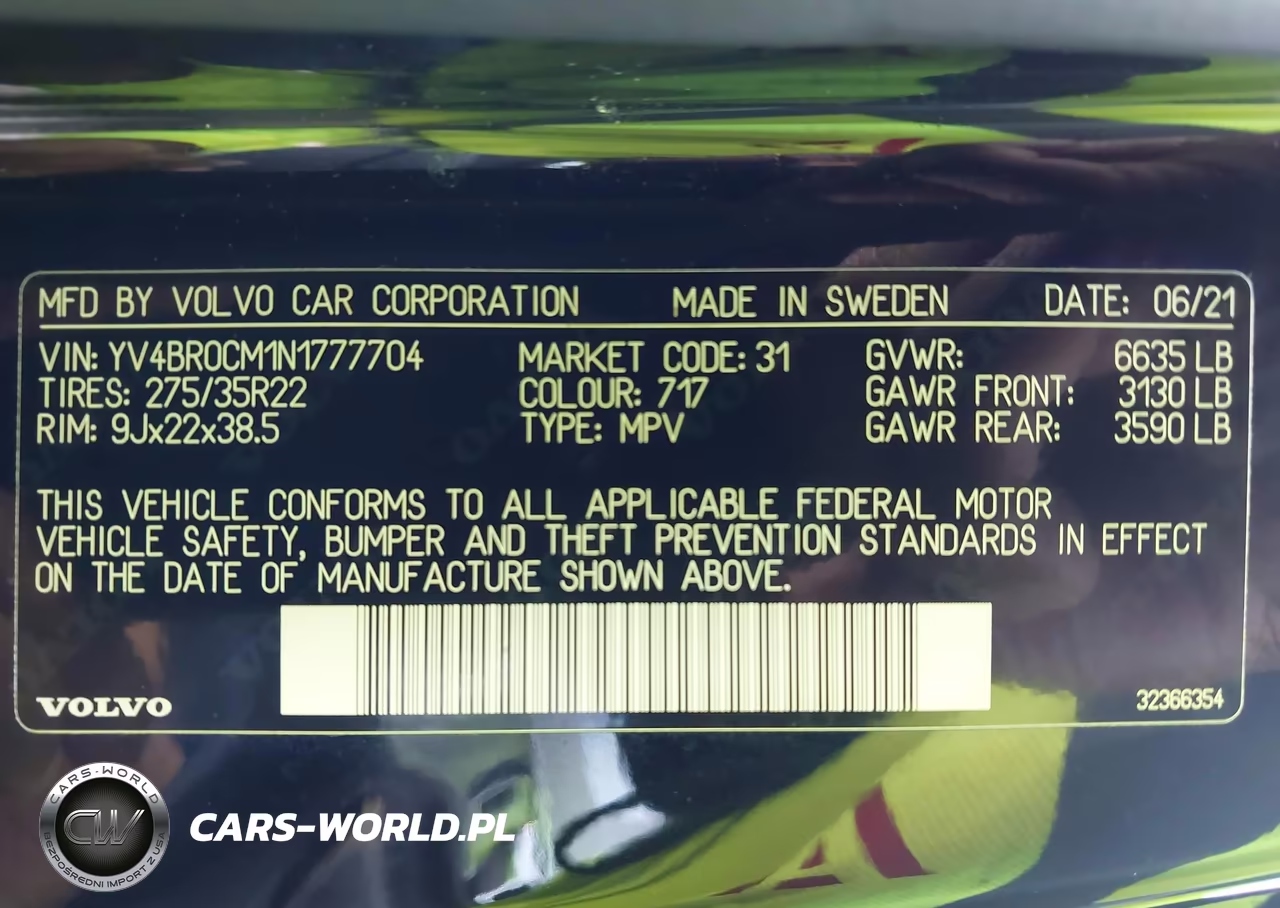 2022 Volvo Xc90 Recharge Plug-In Hybrid T8 R-Design 7 Passenger VIN:YV4BR0CM1N1777704 - 9