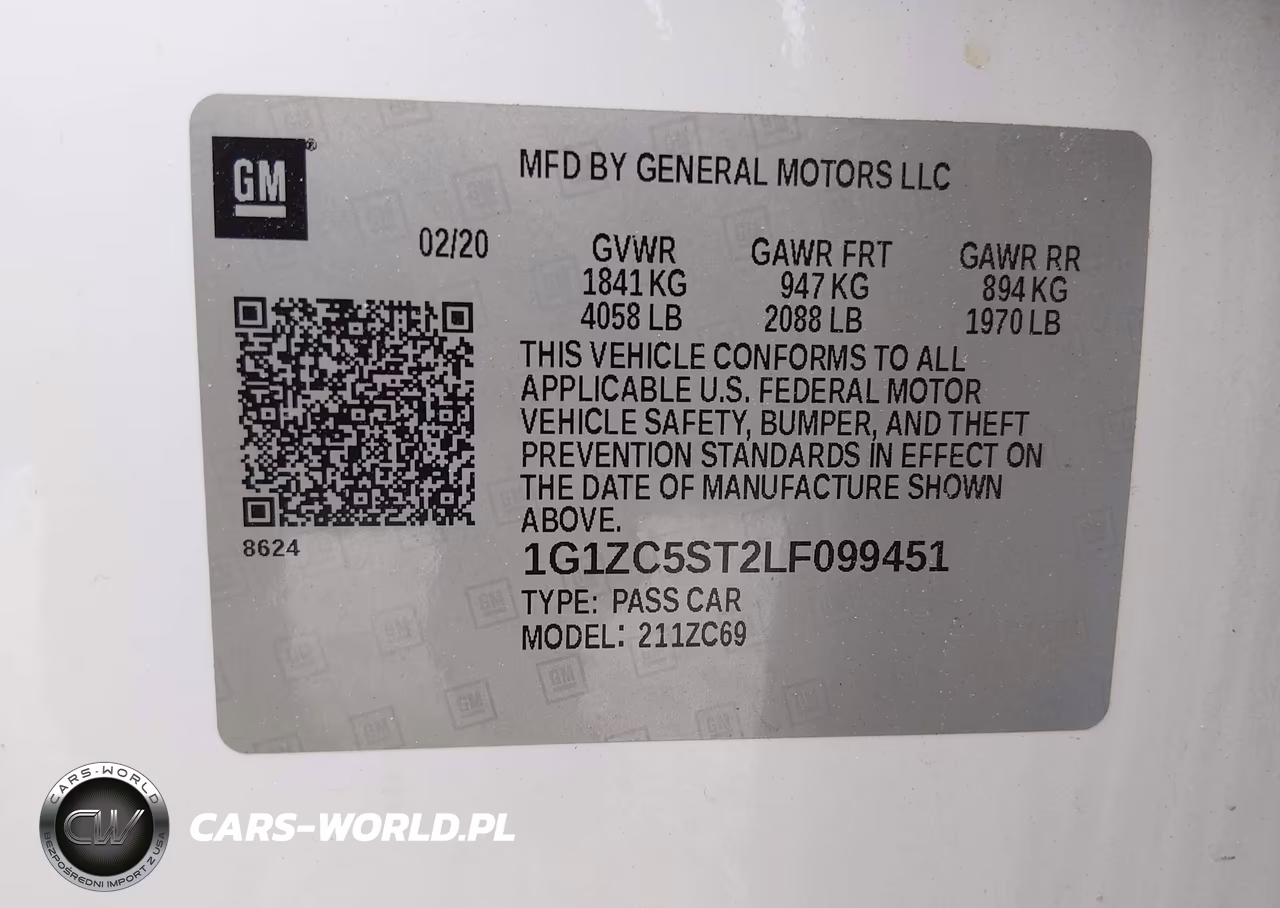 2020 Chevrolet Malibu Fwd 1Fl VIN:1G1ZC5ST2LF099451 - 9