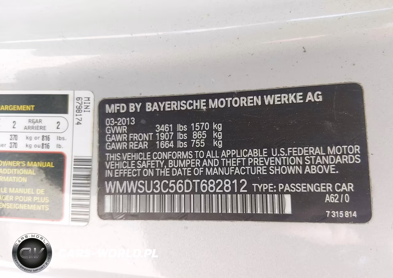 2013 Mini Hardtop Cooper VIN:WMWSU3C56DT682812 - 9
