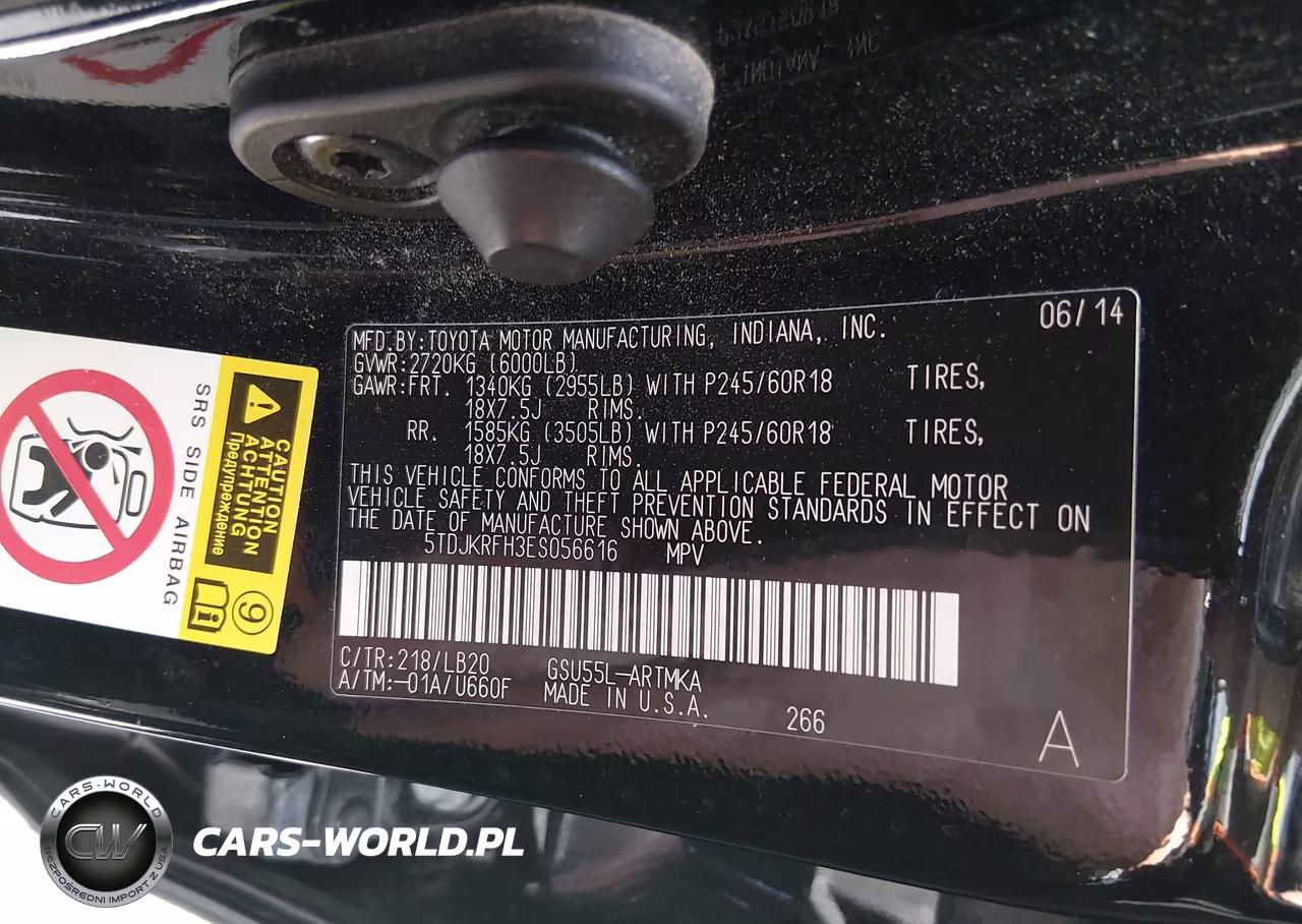 2014 Toyota Highlander Xle V6 VIN:5TDJKRFH3ES056616 - 9