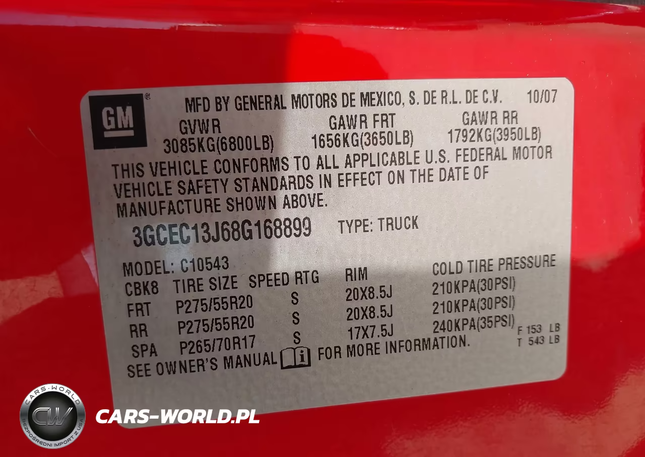 2008 Chevrolet Silverado 1500 Lt1 VIN:3GCEC13J68G168899 - 9