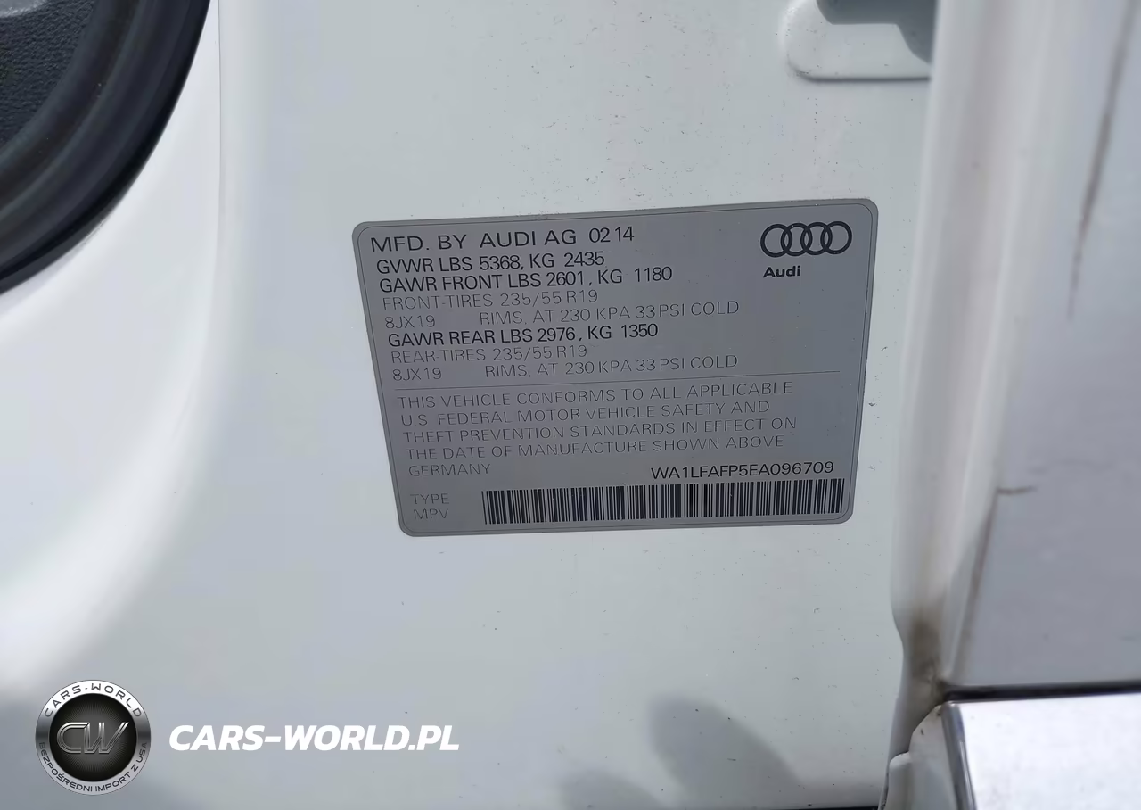 2014 Audi Q5 2.0T Premium VIN:WA1LFAFP5EA096709 - 9