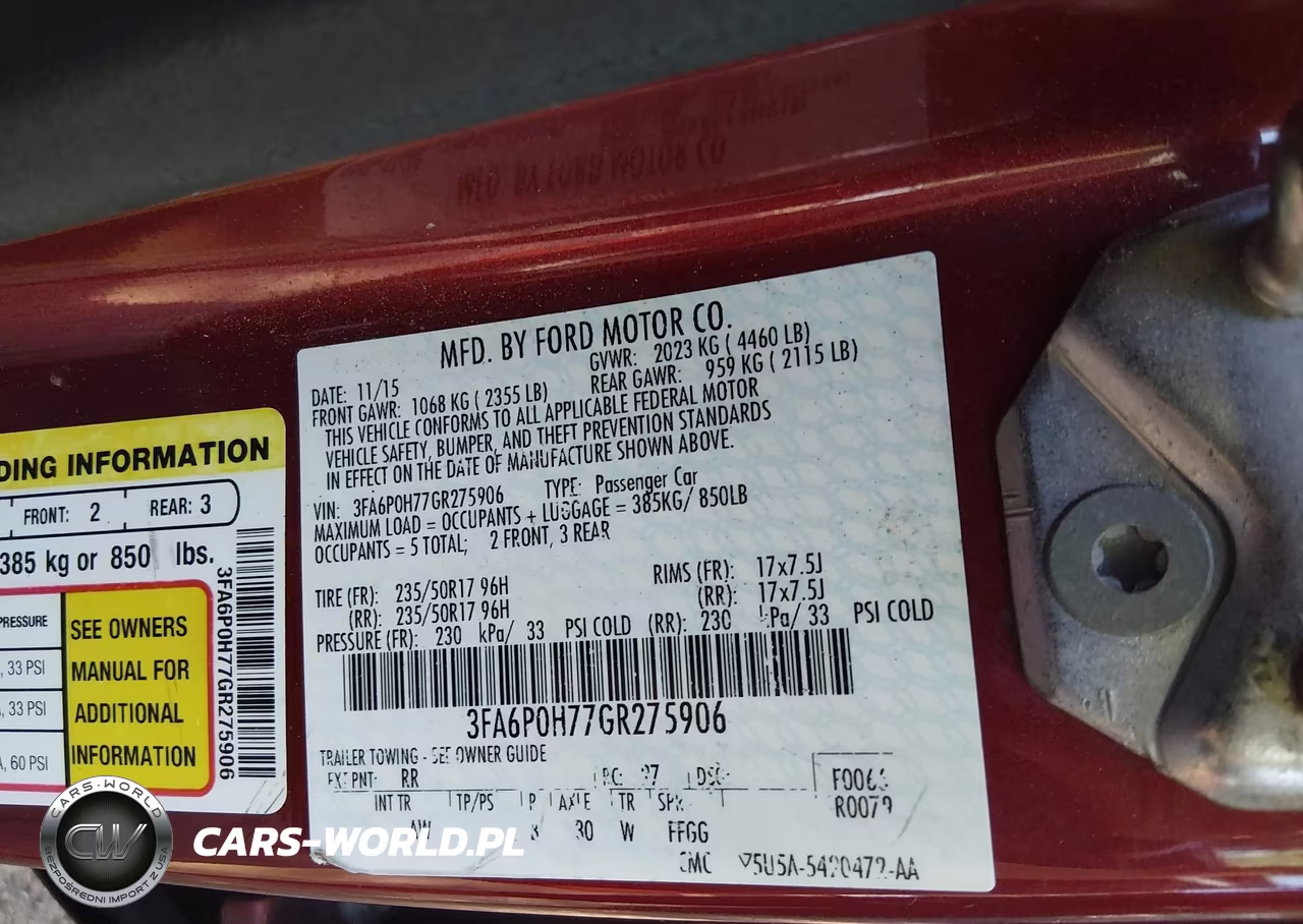 2016 Ford Fusion Se VIN:3FA6P0H77GR275906 - 9