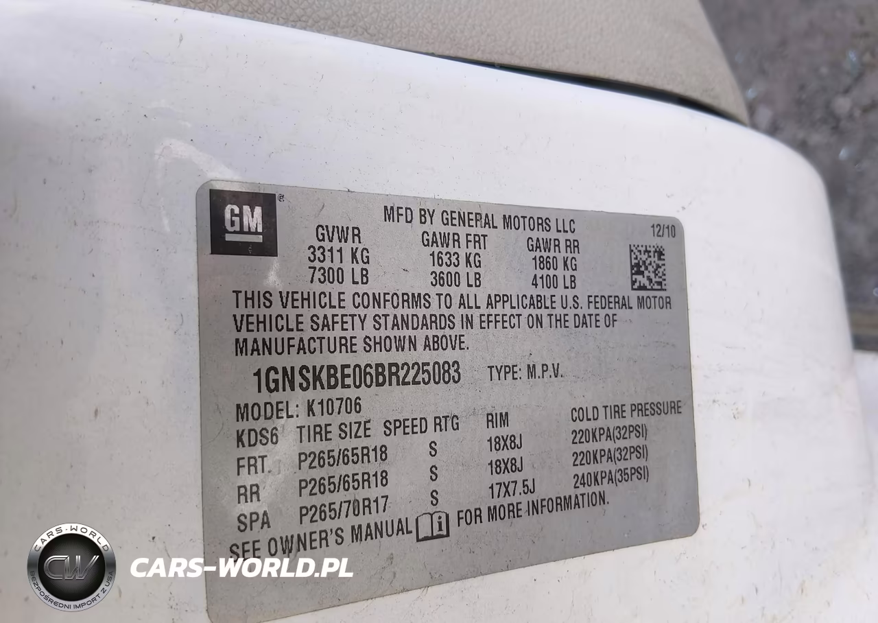 2011 Chevrolet Tahoe Lt VIN:1GNSKBE06BR225083 - 9