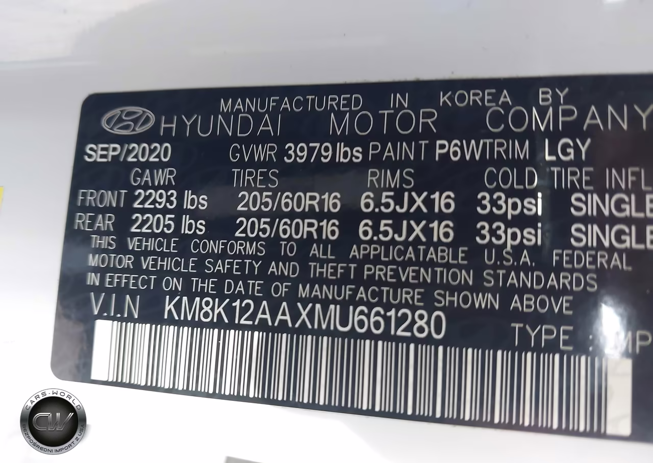 2021 Hyundai Kona Se VIN:KM8K12AAXMU661280 - 9
