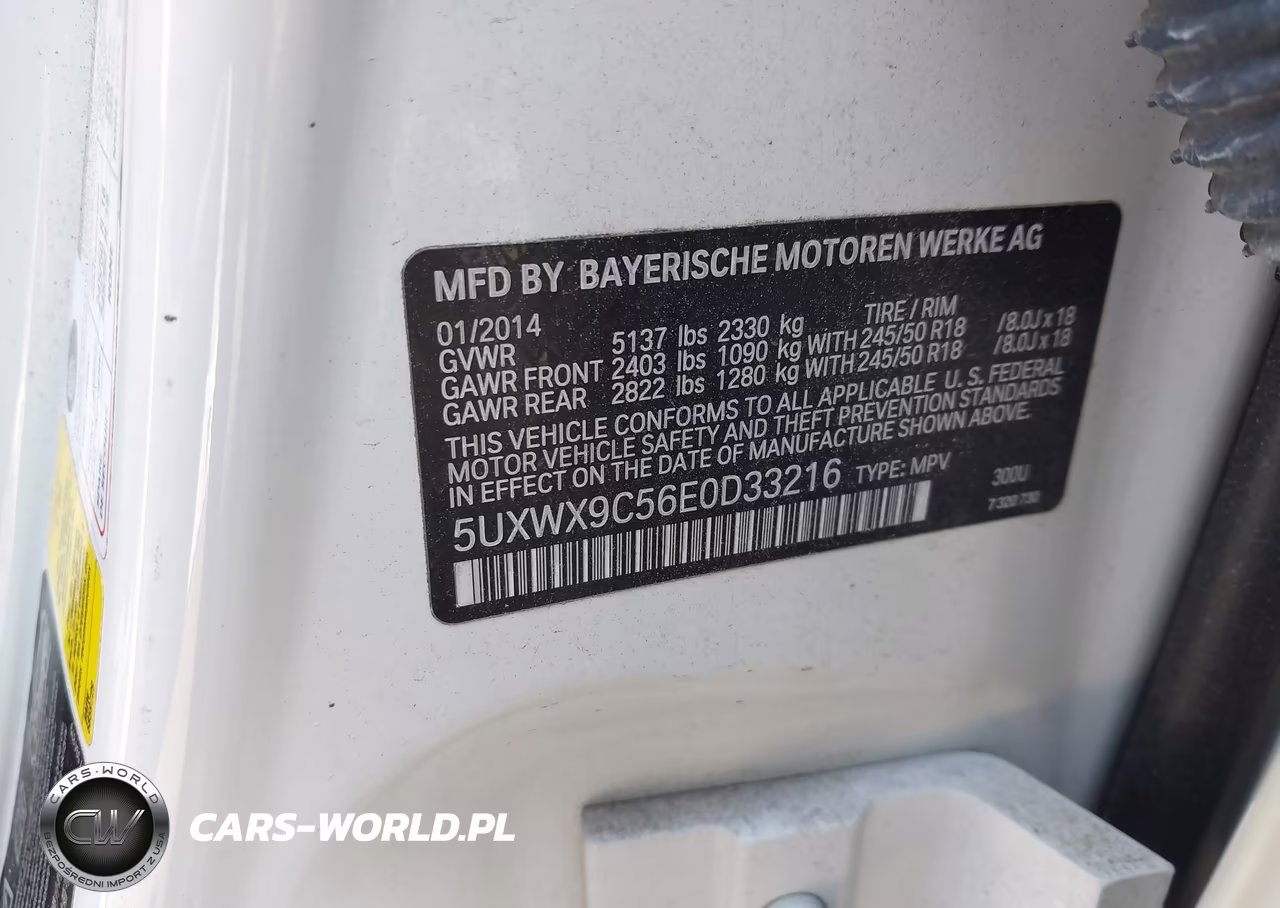 2014 BMW X3 xDrive28I VIN:5UXWX9C56E0D33216 - 9