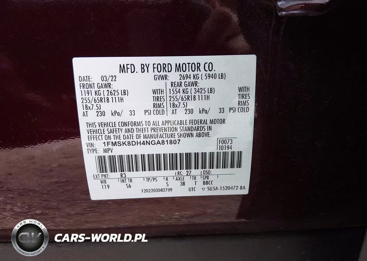 2022 Ford Explorer Xlt VIN:1FMSK8DH4NGA81807 - 9