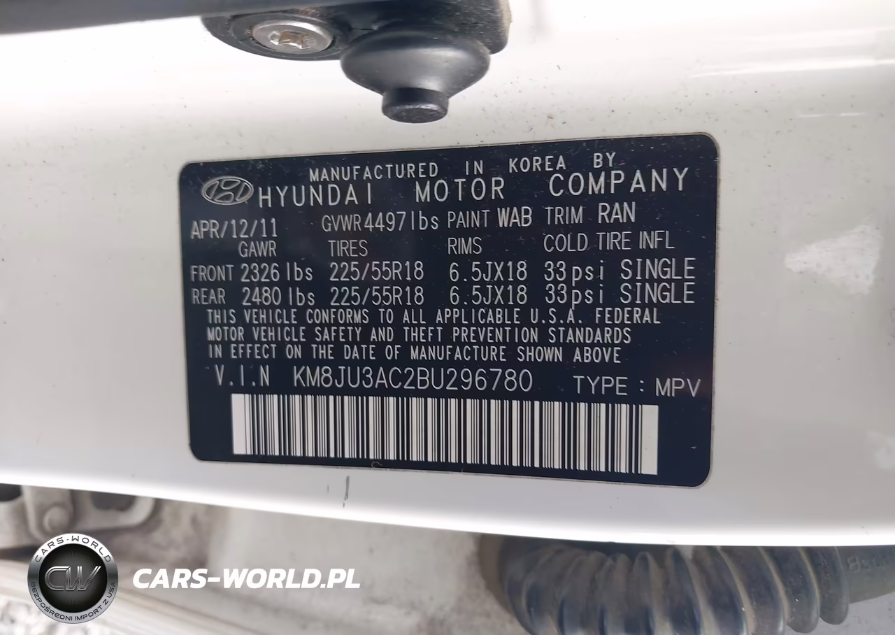 2011 Hyundai Tucson Limited VIN:KM8JU3AC2BU296780 - 9
