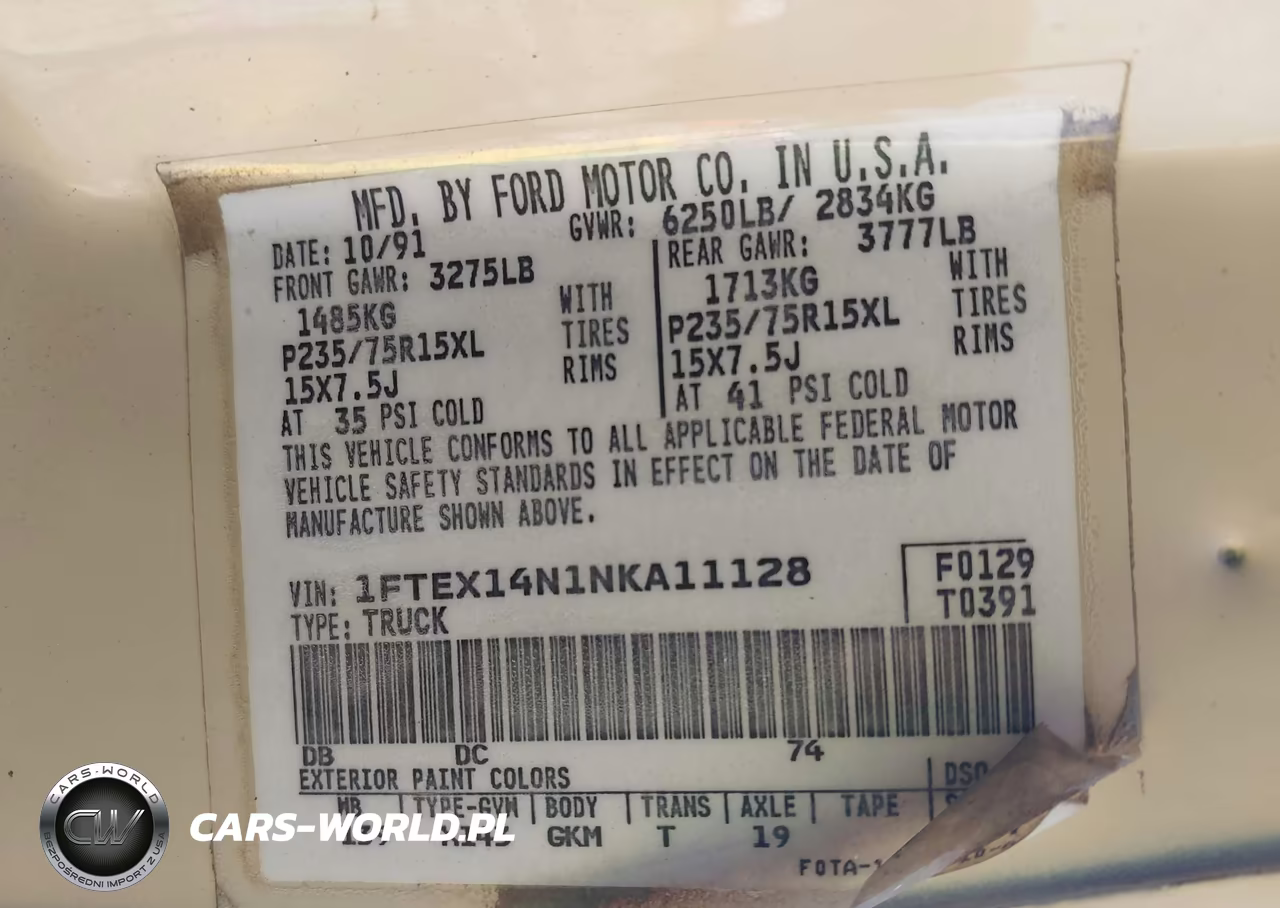 1992 Ford F150 VIN:1FTEX14N1NKA11128 - 9