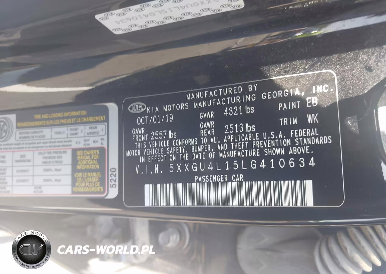 2020 Kia Optima Ex Premium VIN:5XXGU4L15LG410634 - 9