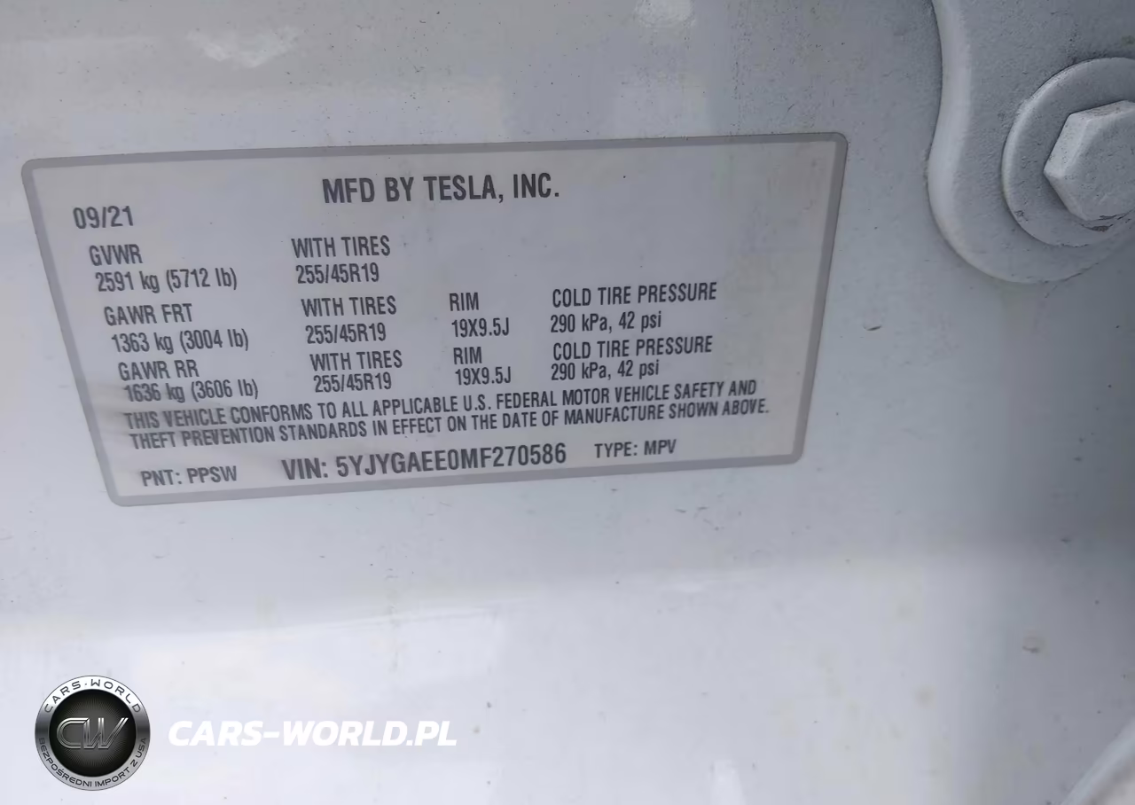2021 Tesla Model Y Long Range Dual Motor All-Wheel Drive VIN:5YJYGAEE0MF270586 - 9