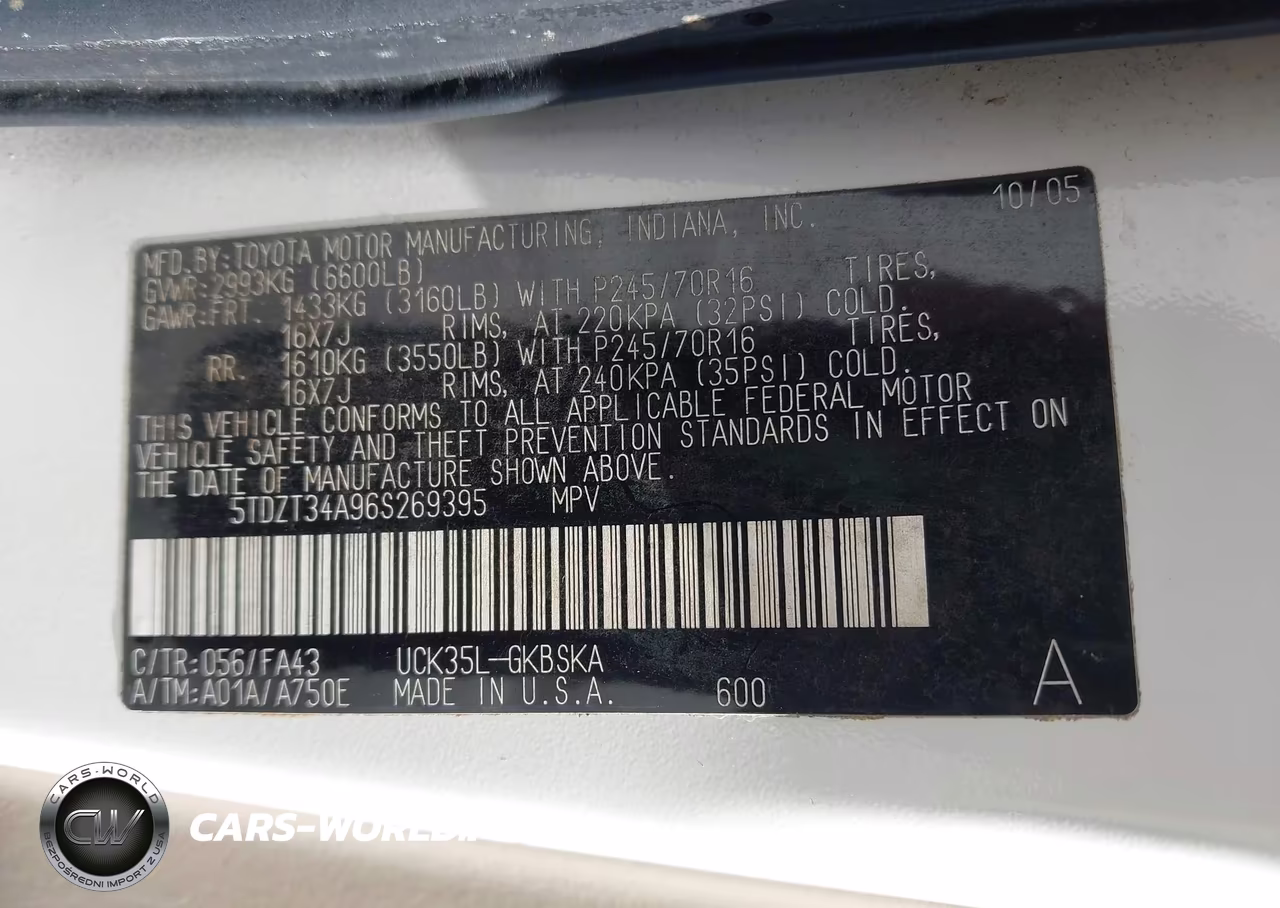 2006 Toyota Sequoia Sr5 V8 VIN:5TDZT34A96S269395 - 9