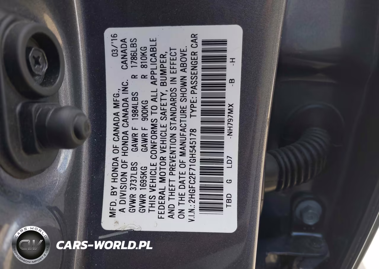 2016 Honda Civic Ex VIN:2HGFC2F71GH545178 - 9