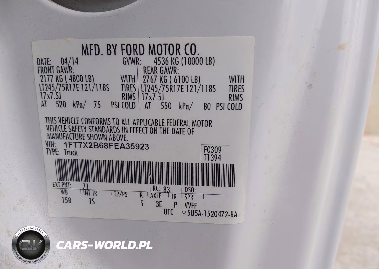 2015 Ford F-250 Xl VIN:1FT7X2B68FEA35923 - 9