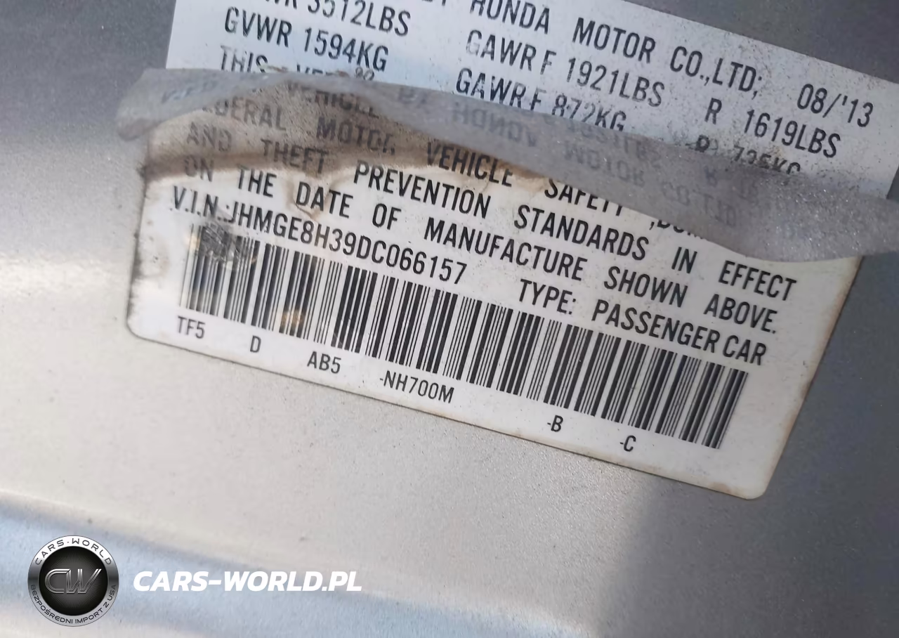 2013 Honda Fit VIN:JHMGE8H39DC066157 - 9
