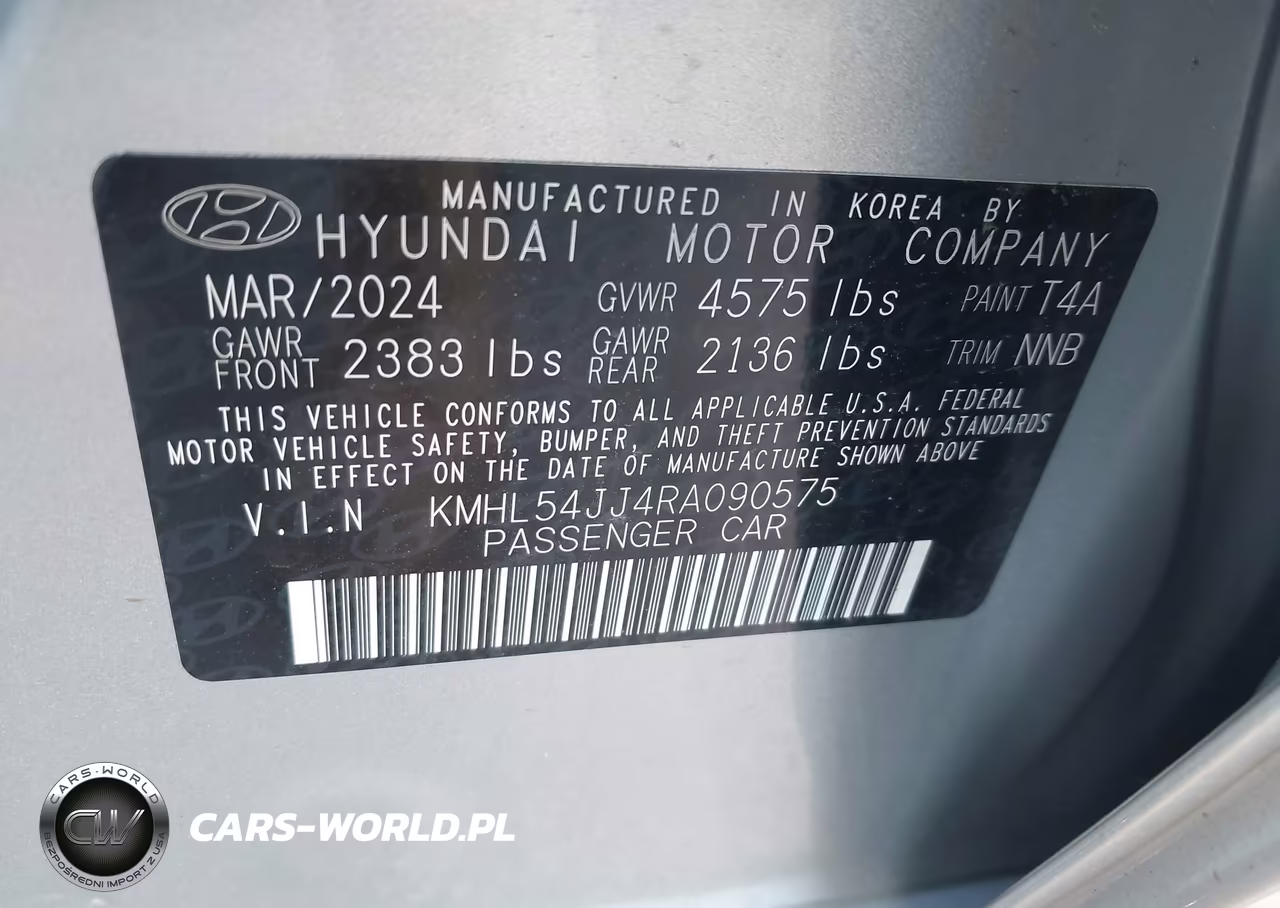 2024 Hyundai Sonata Hybrid Limited VIN:KMHL54JJ4RA090575 - 9