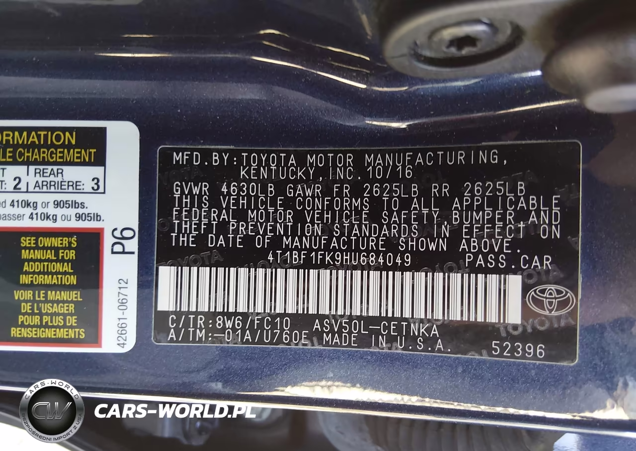 2017 Toyota Camry Le VIN:4T1BF1FK9HU684049 - 9