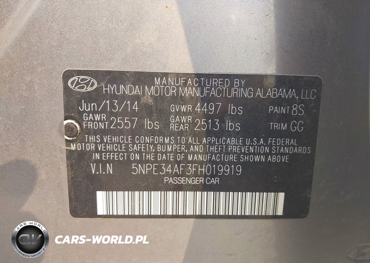 2015 Hyundai Sonata Sport VIN:5NPE34AF3FH019919 - 9