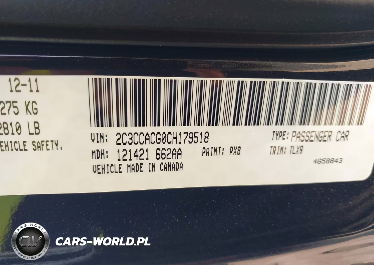 2012 Chrysler 300 Limited VIN:2C3CCACG0CH179518 - 9