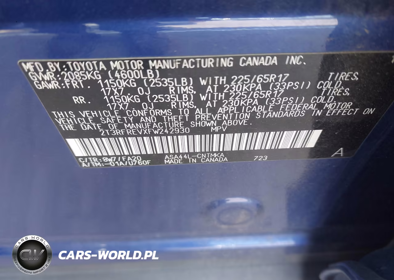 2015 Toyota Rav4 Xle VIN:2T3RFREVXFW242930 - 9