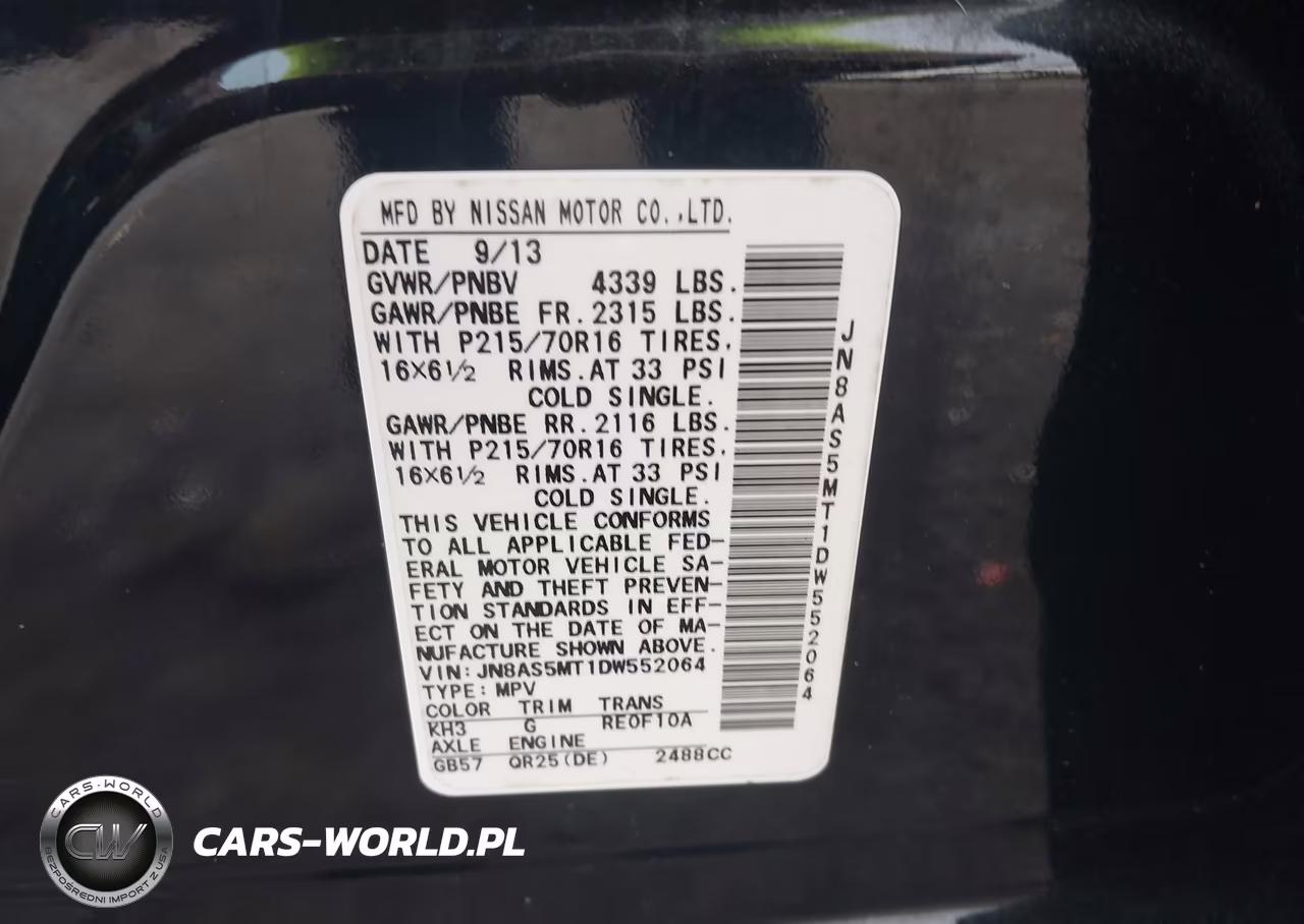 NISSAN ROGUE S VIN:JN8AS5MT1DW552064 - 9