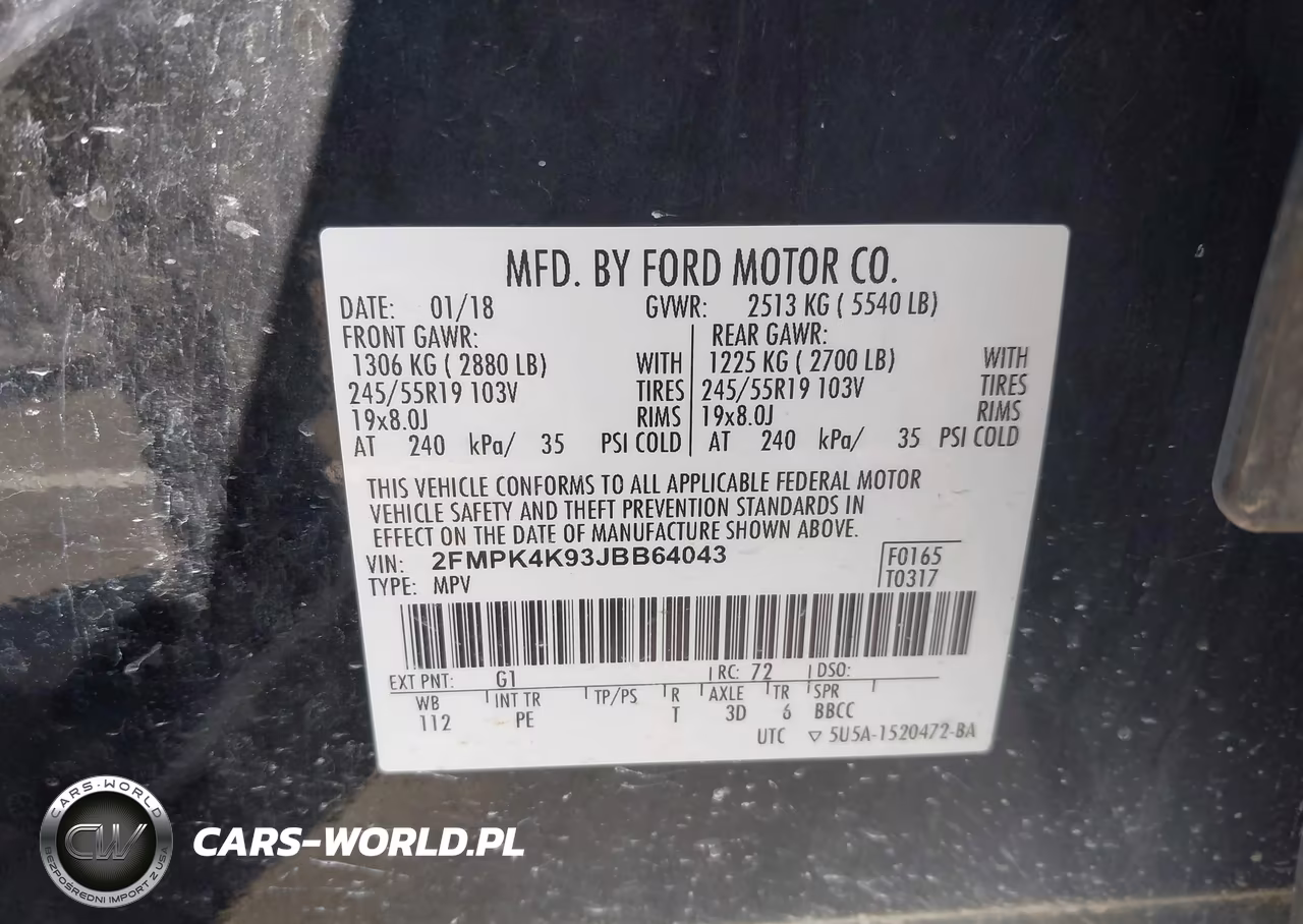 2018 Ford Edge Titanium VIN:2FMPK4K93JBB64043 - 9