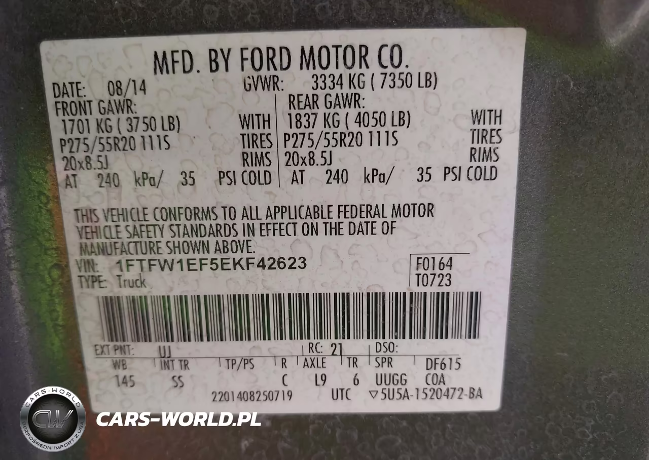 2014 Ford F-150 Stx VIN:1FTFW1EF5EKF42623 - 9