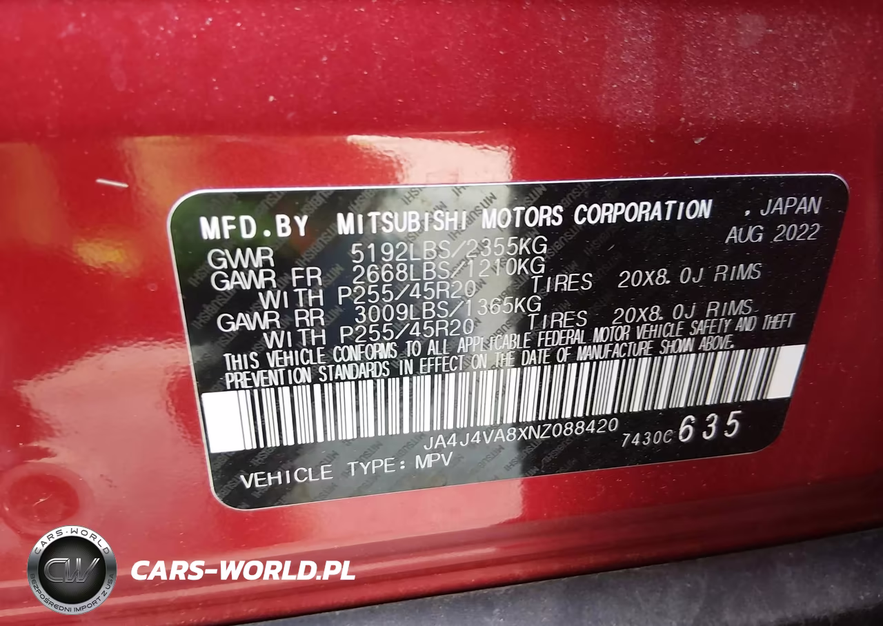 2022 Mitsubishi Outlander Sel 2.5 S-Awc-Sel Launch Edition S-Awc-Sel Special Edition S-Awc VIN:JA4J4VA8XNZ088420 - 9