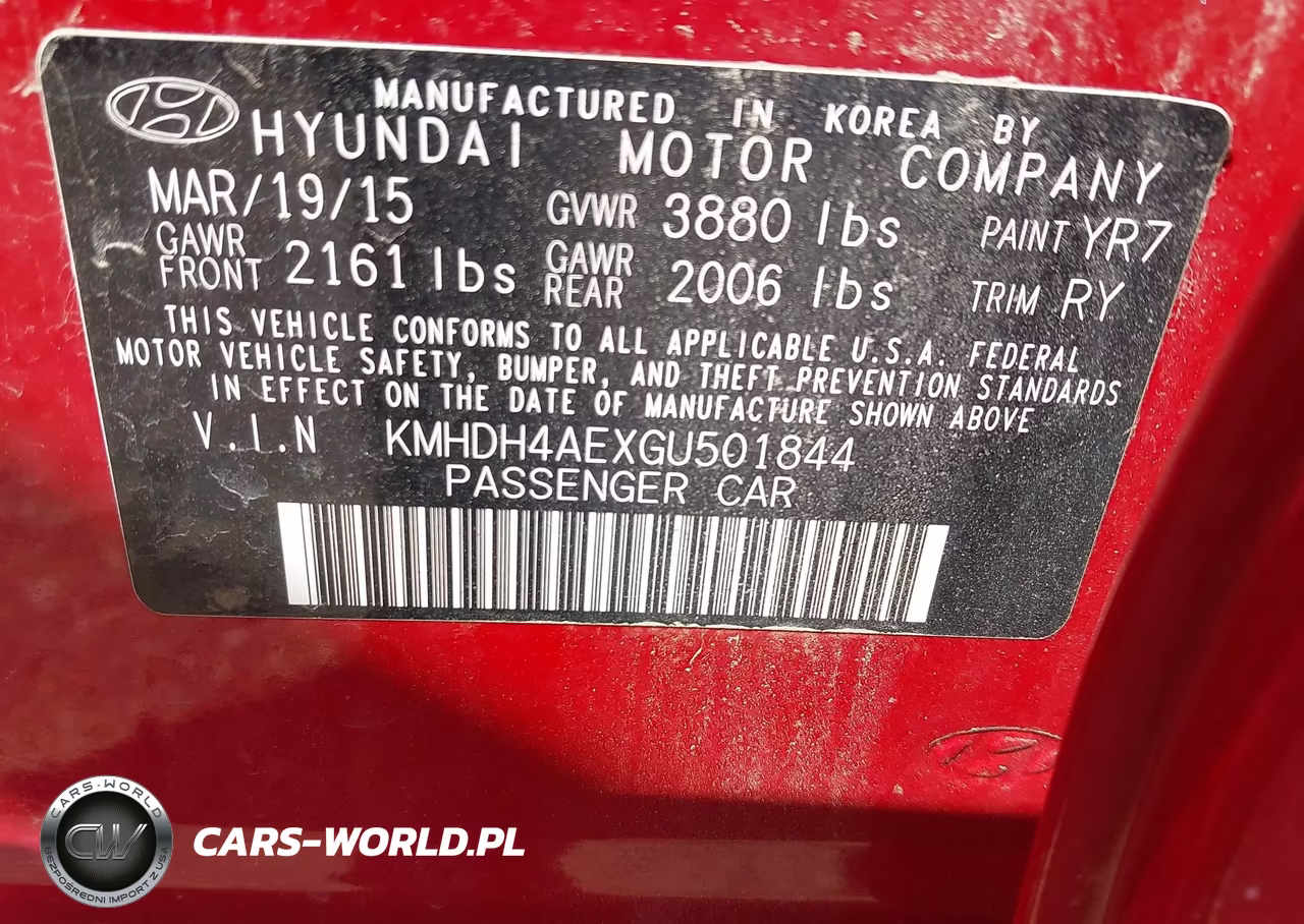 2016 Hyundai Elantra Value Edition VIN:KMHDH4AEXGU501844 - 9